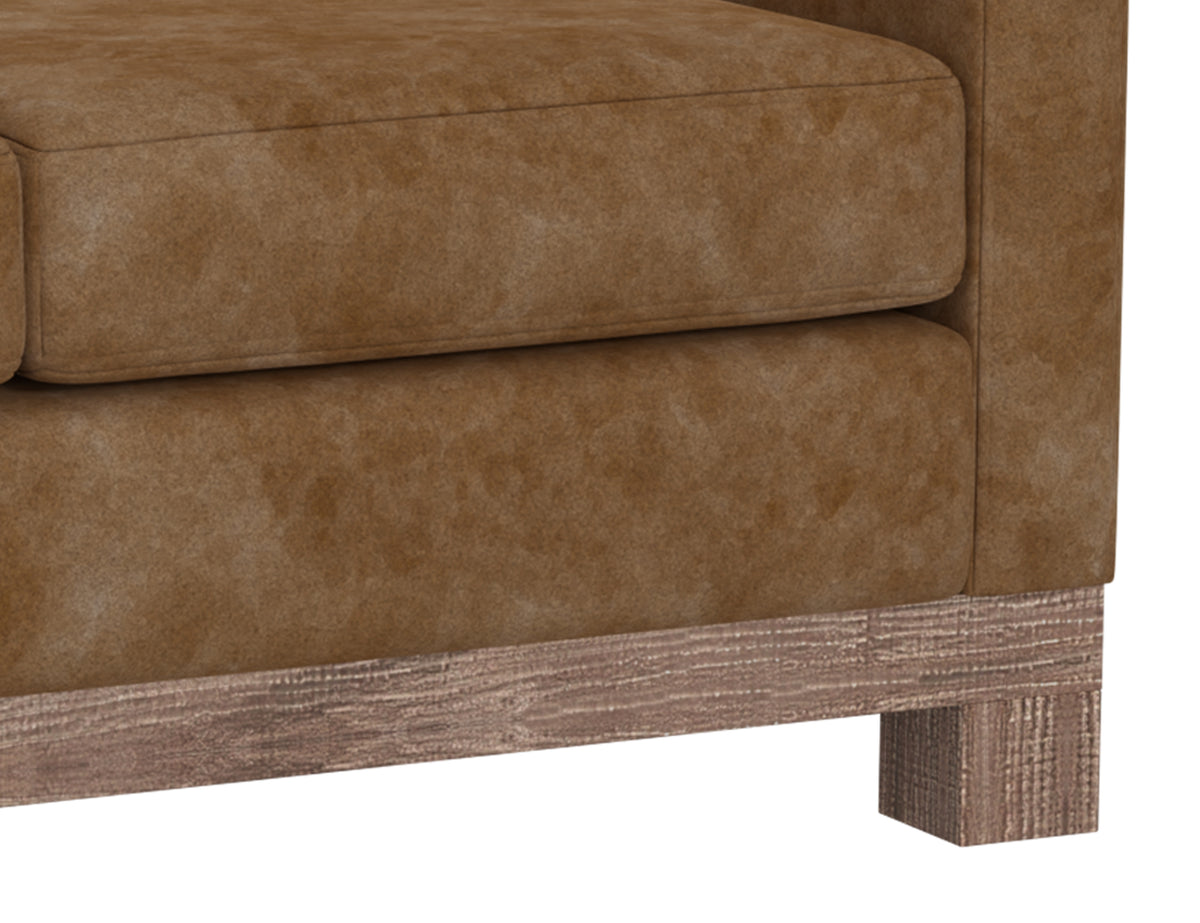 Samba Sofa, Orange, Wooden Frame & Base, Two-Cushion