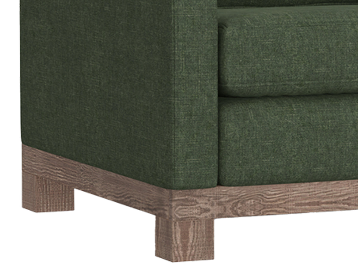 Samba Sofa, Green, Wooden Frame & Base