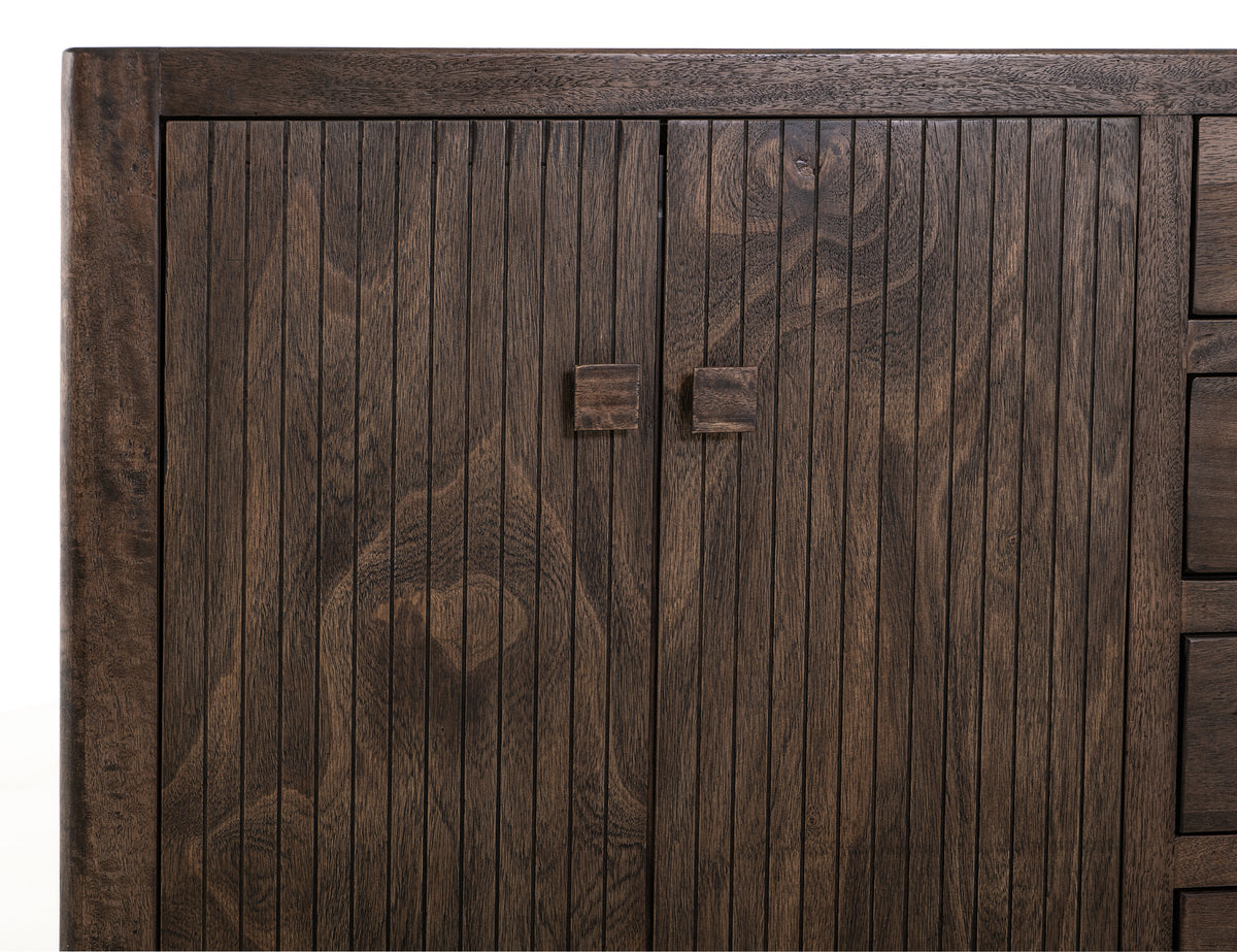 Dark Atenas Console, 4 Drawer & 2 Door