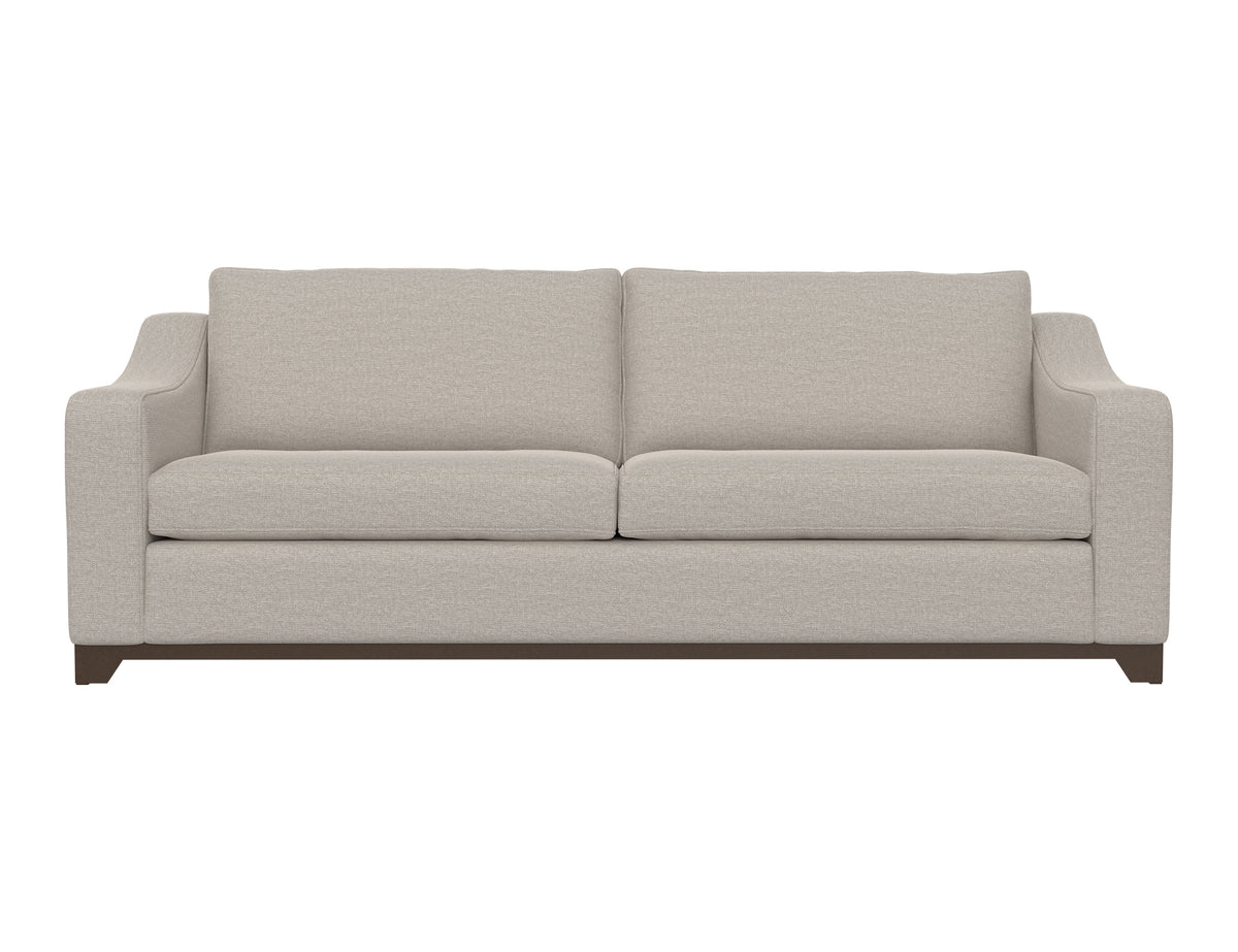 Natural Parota Sofa, Beige, Wooden Frame & Base