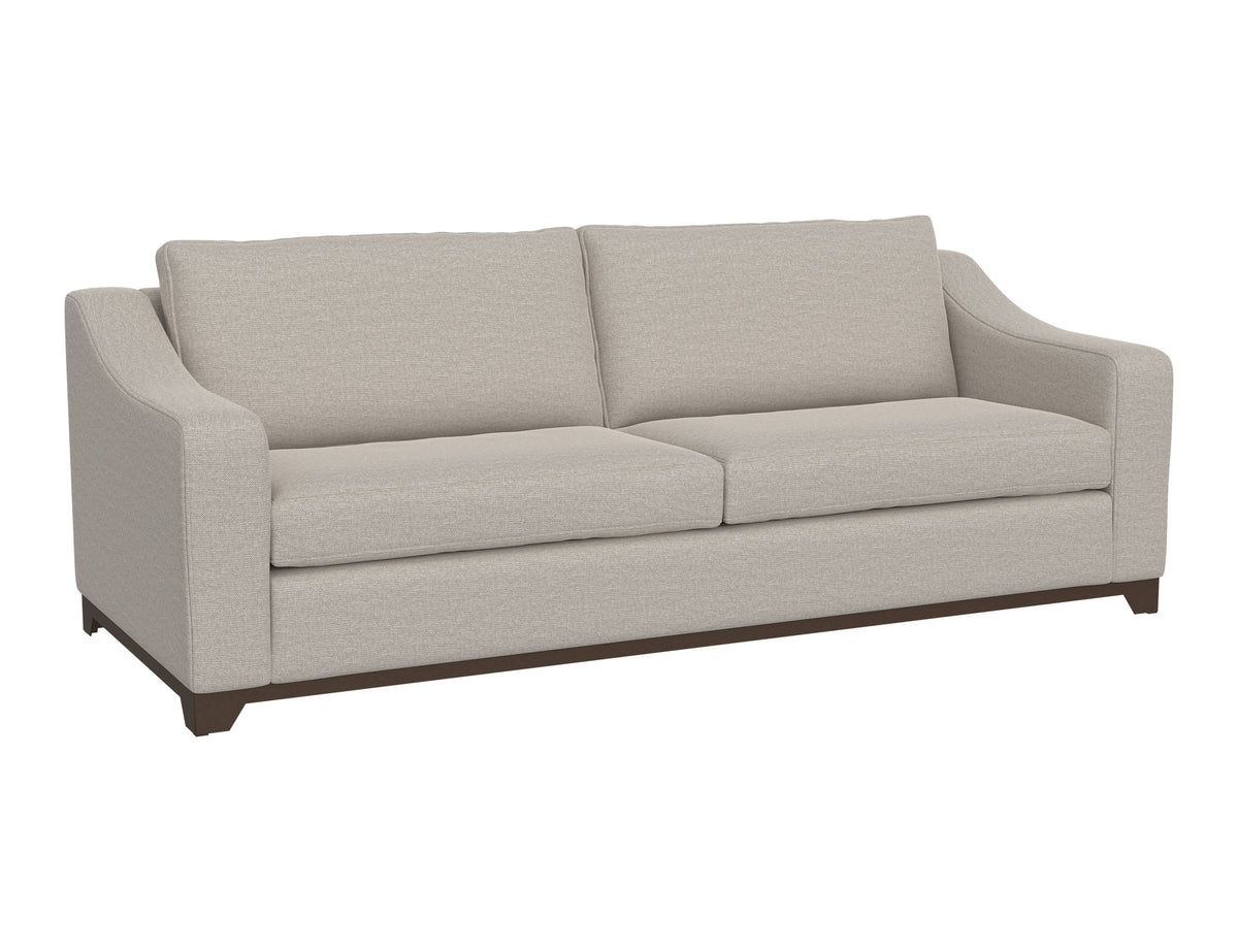Natural Parota Sofa, Beige, Wooden Frame & Base