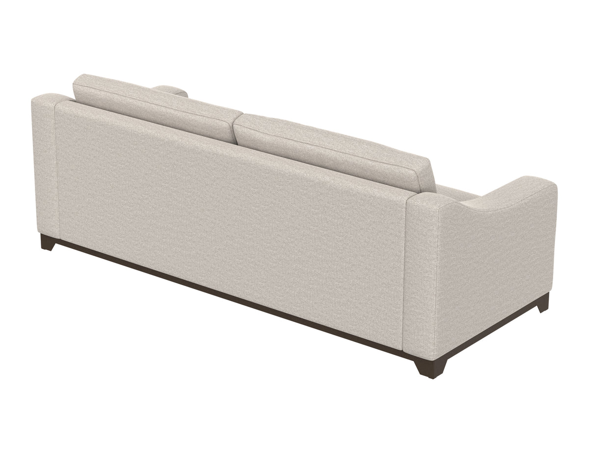 Natural Parota Sofa, Beige, Wooden Frame & Base