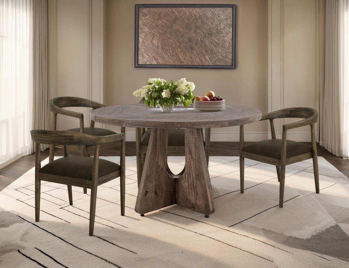 Natural Teca Chair, Brown, Wooden - Melina
