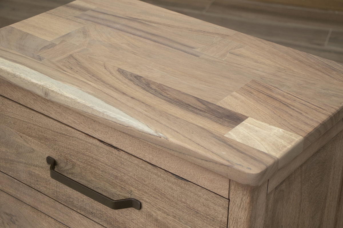 Natural Parota Chest, Brown, 5 Drawer