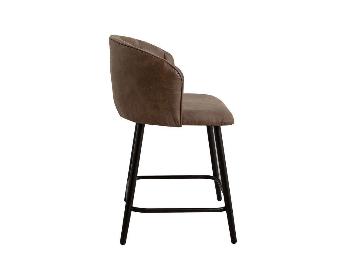Tamesis Upholstered Barstool, Brown, Barstool 24"