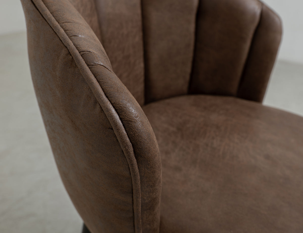 Tamesis Upholstered Barstool, Brown, Barstool 24"