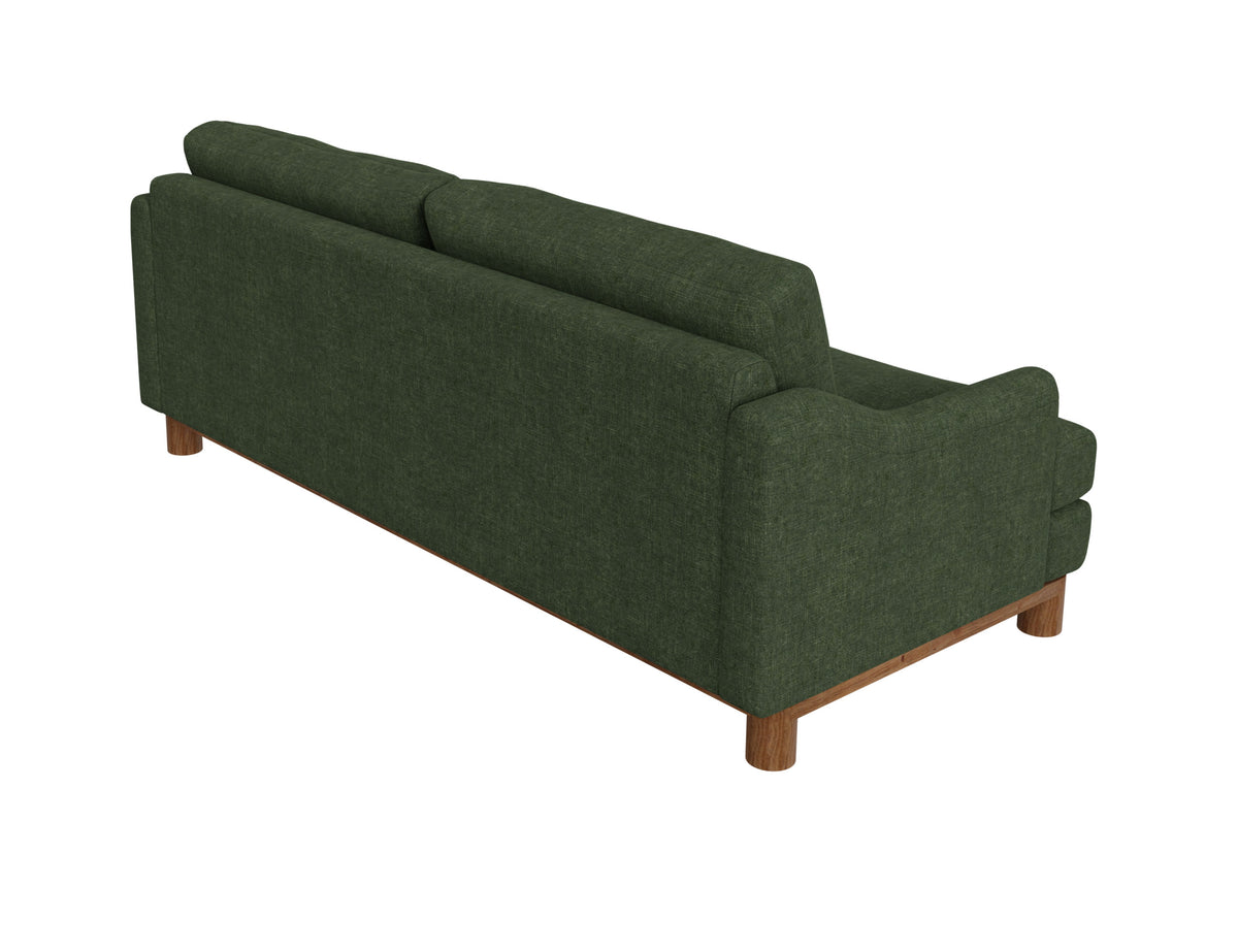 Olimpia Sofa, Green, Wooden Frame & Base