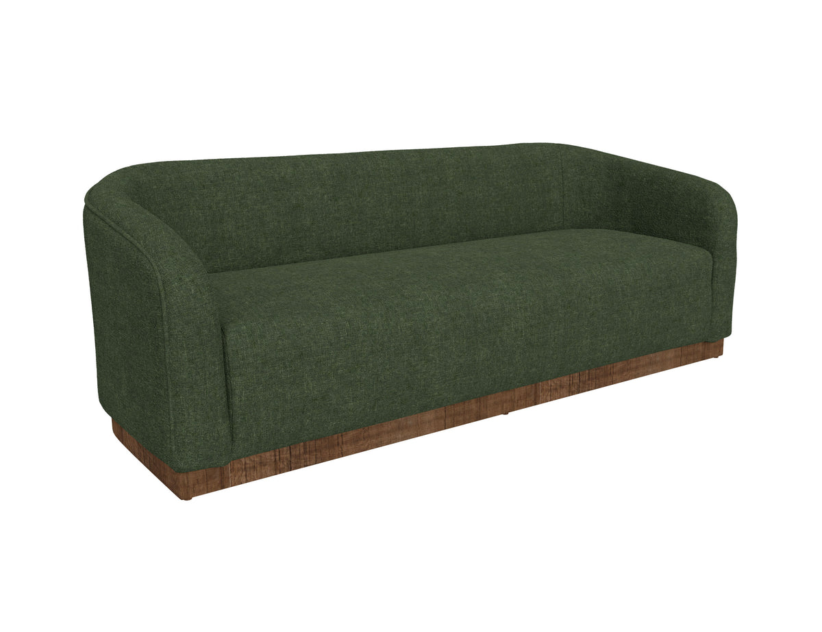 Suomi Sofa, Green, Wooden Frame & Base