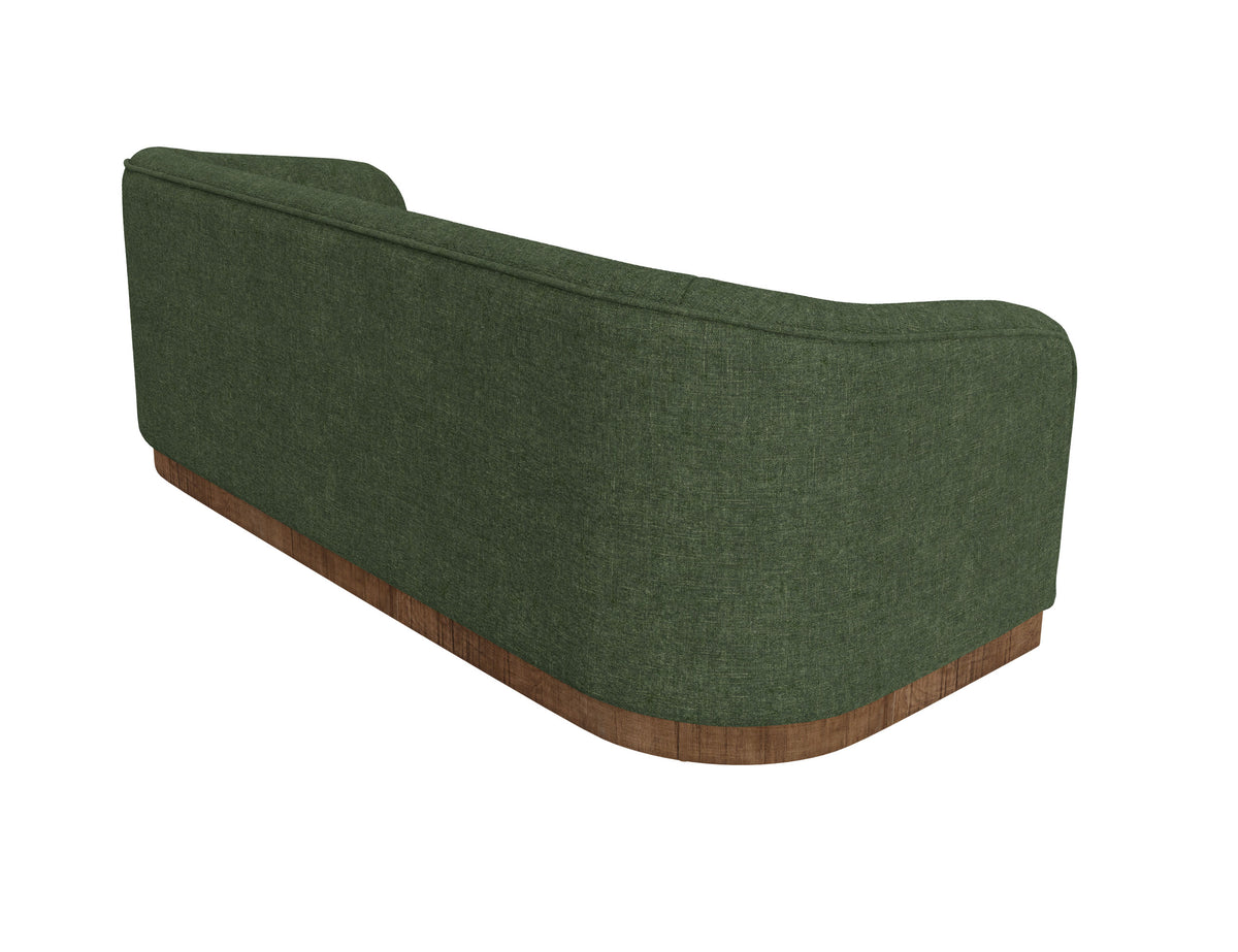 Suomi Sofa, Green, Wooden Frame & Base