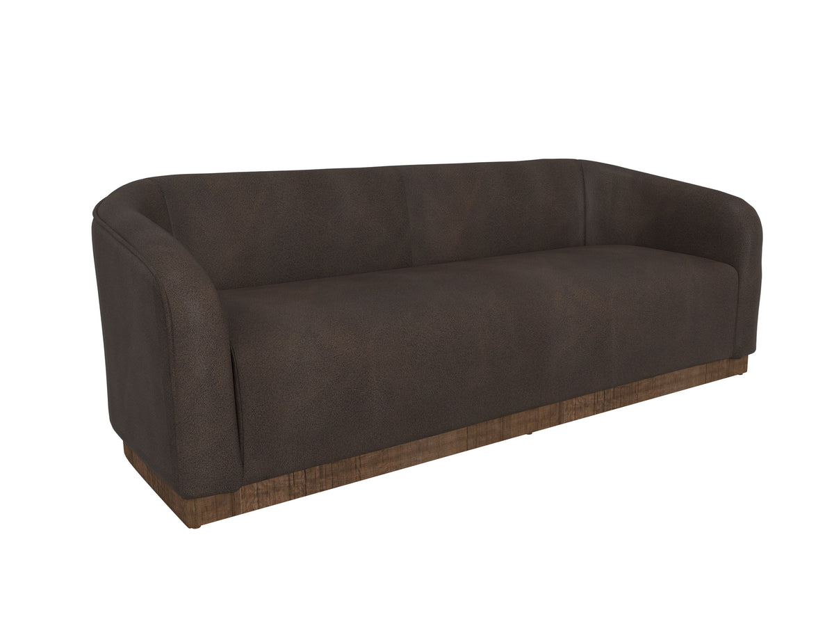 Suomi Sofa, Brown, Wooden Frame & Base