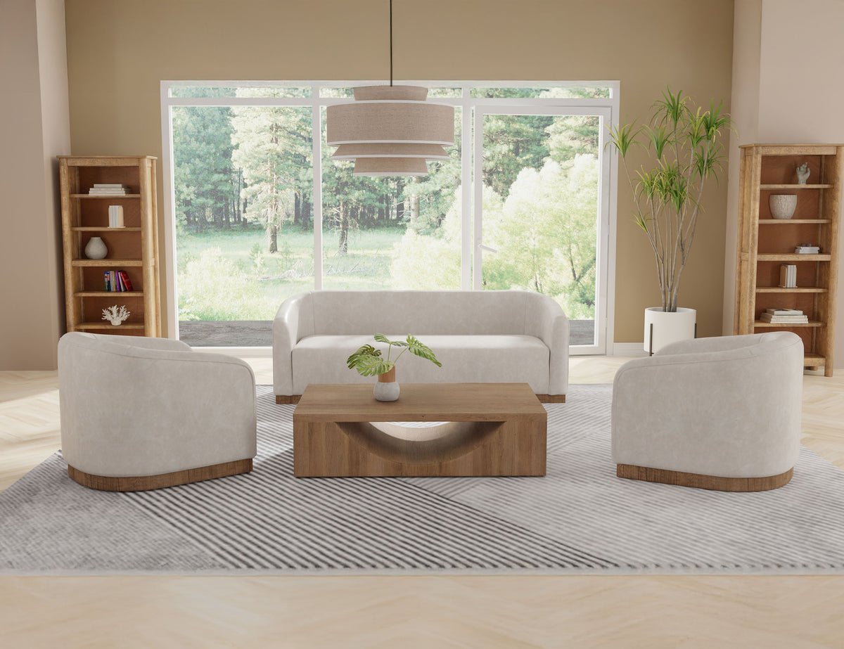 Suomi Sofa, Gray, Wooden Frame & Base - IUP551-SOF-210