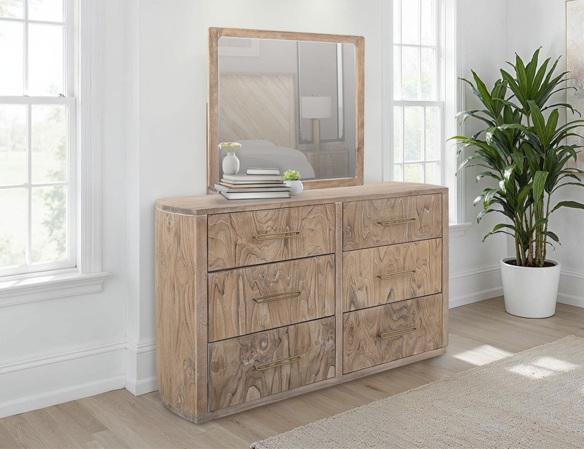 White Balam Dresser, White, 6 Drawer