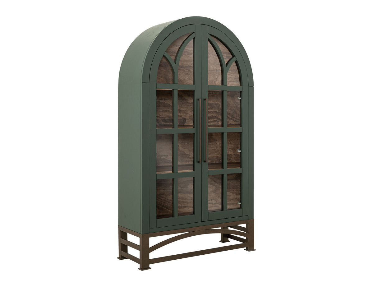 Obsidian Cabinet, Green, 2 Glass Door