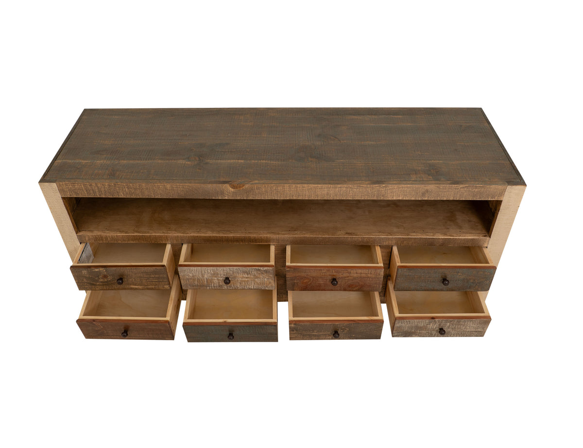 Antique Multicolor TV Stand, Multicolor, 8 Drawer TV-Stand