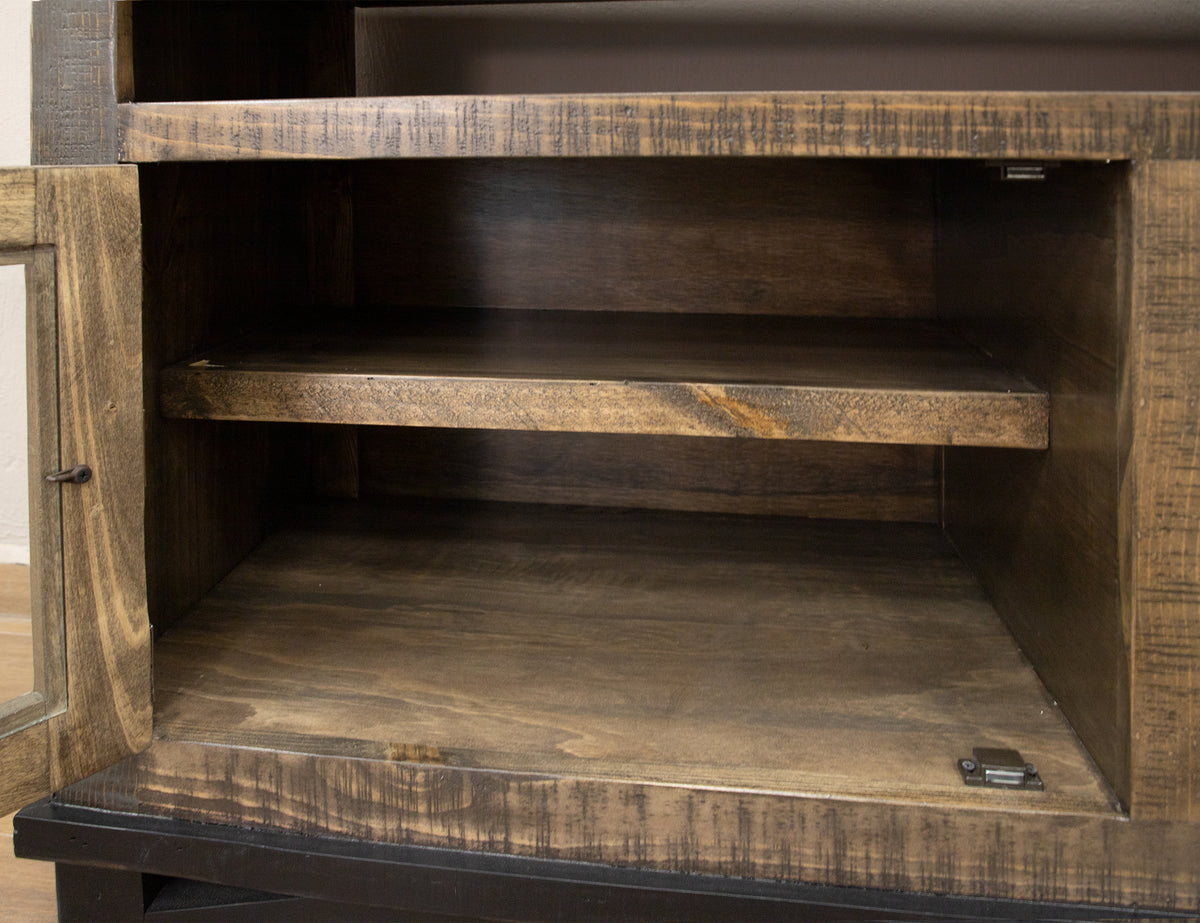 Loft Brown TV Stand, Multicolor, 2 Drawer 1 Door 52"