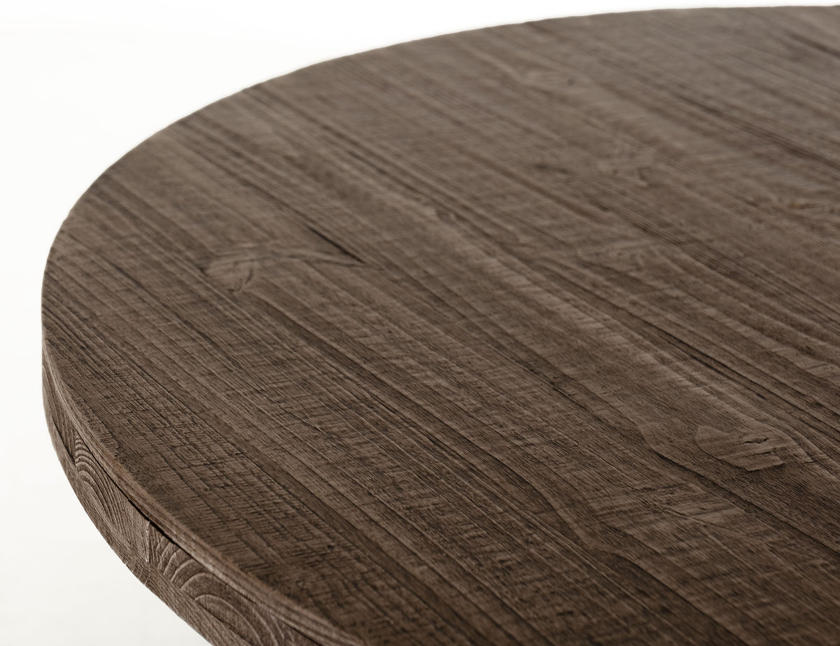 Bonanza Table, Brown, Turned Wooden Base
