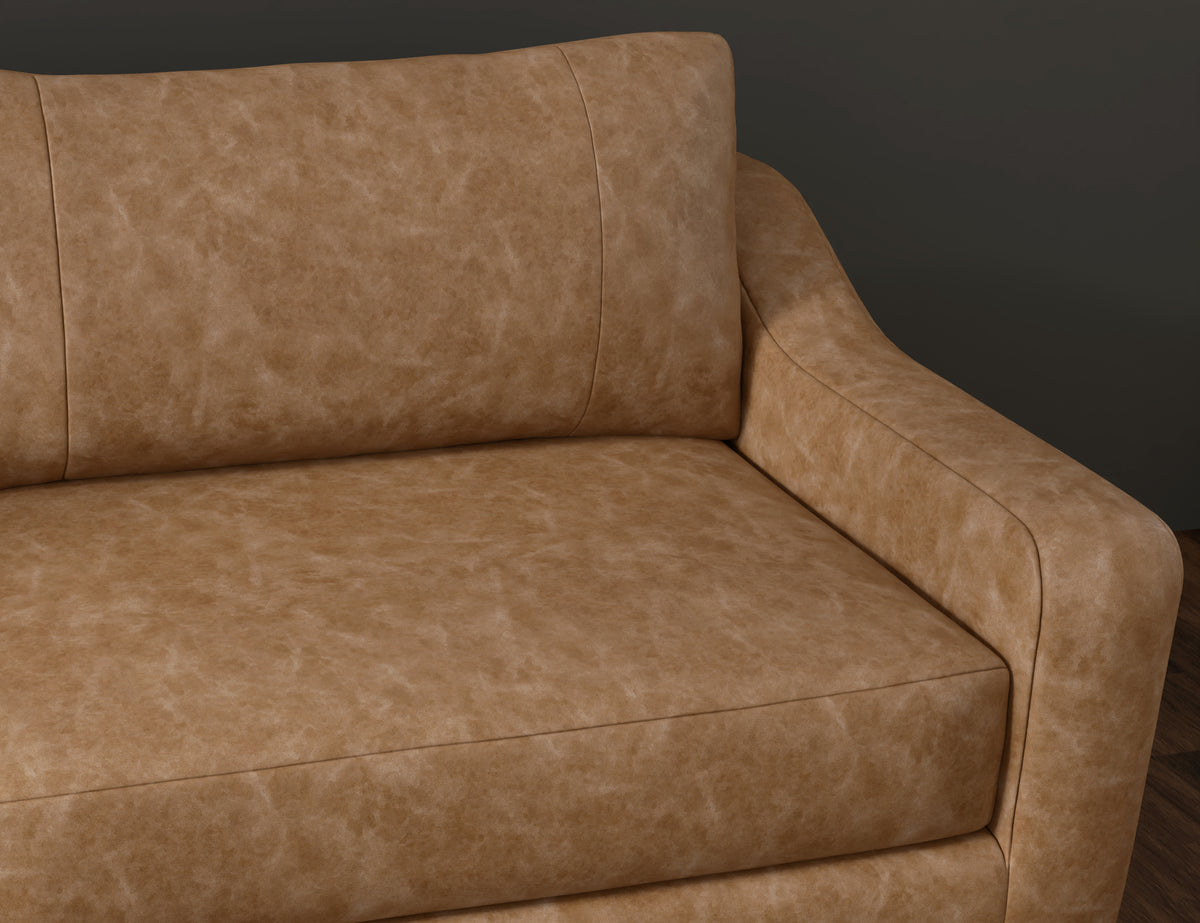 Olivo Sofa, Orange, Wooden Frame & Base