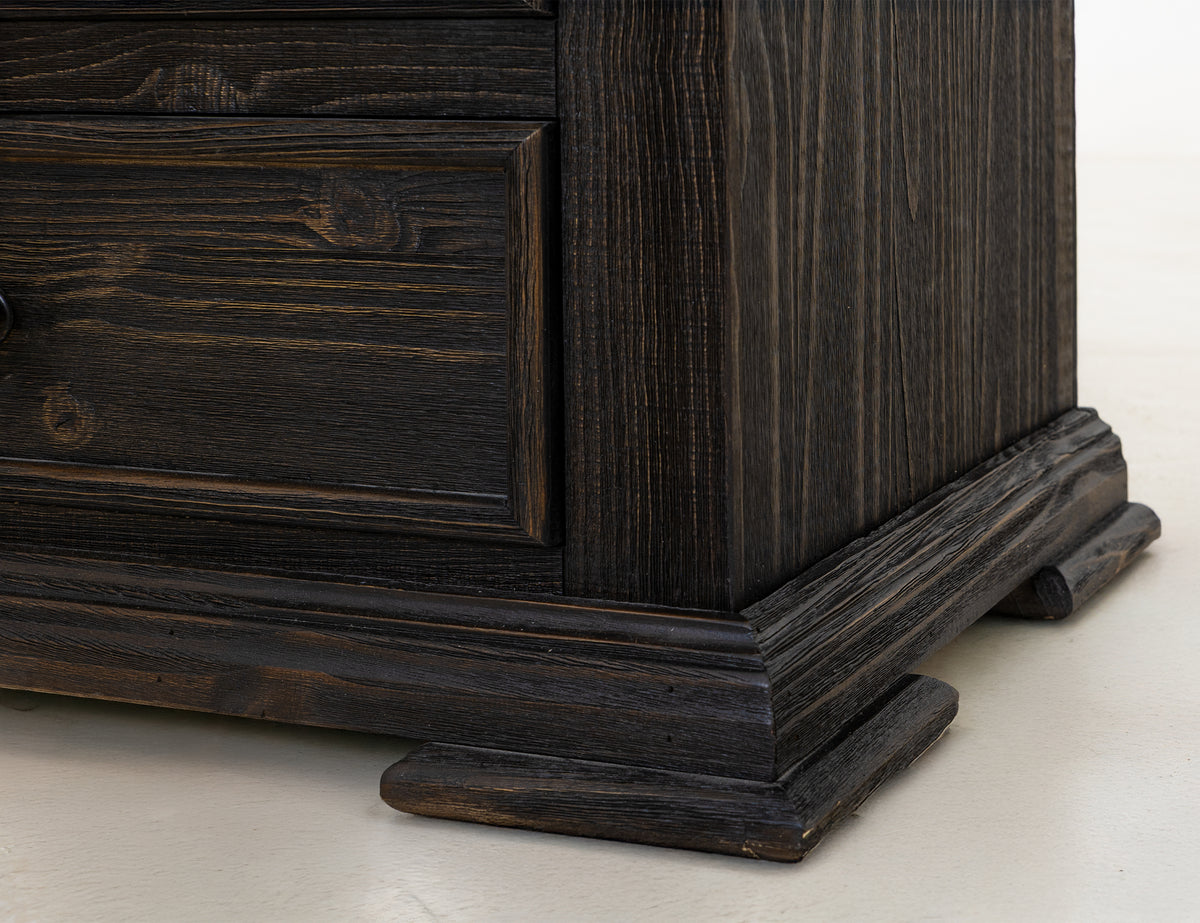 Terra Dark Nightstand, 3 Drawer