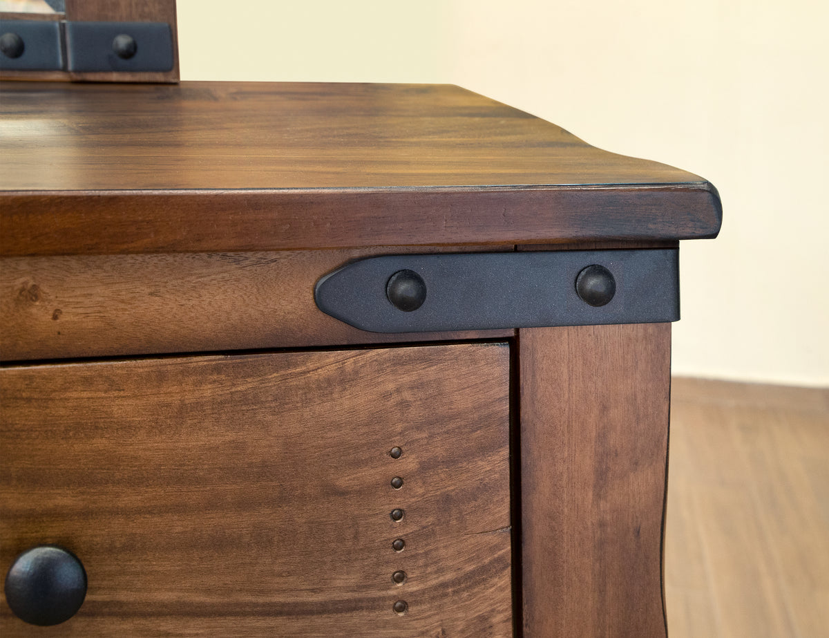 Parota Dresser, Brown, 7 Drawer