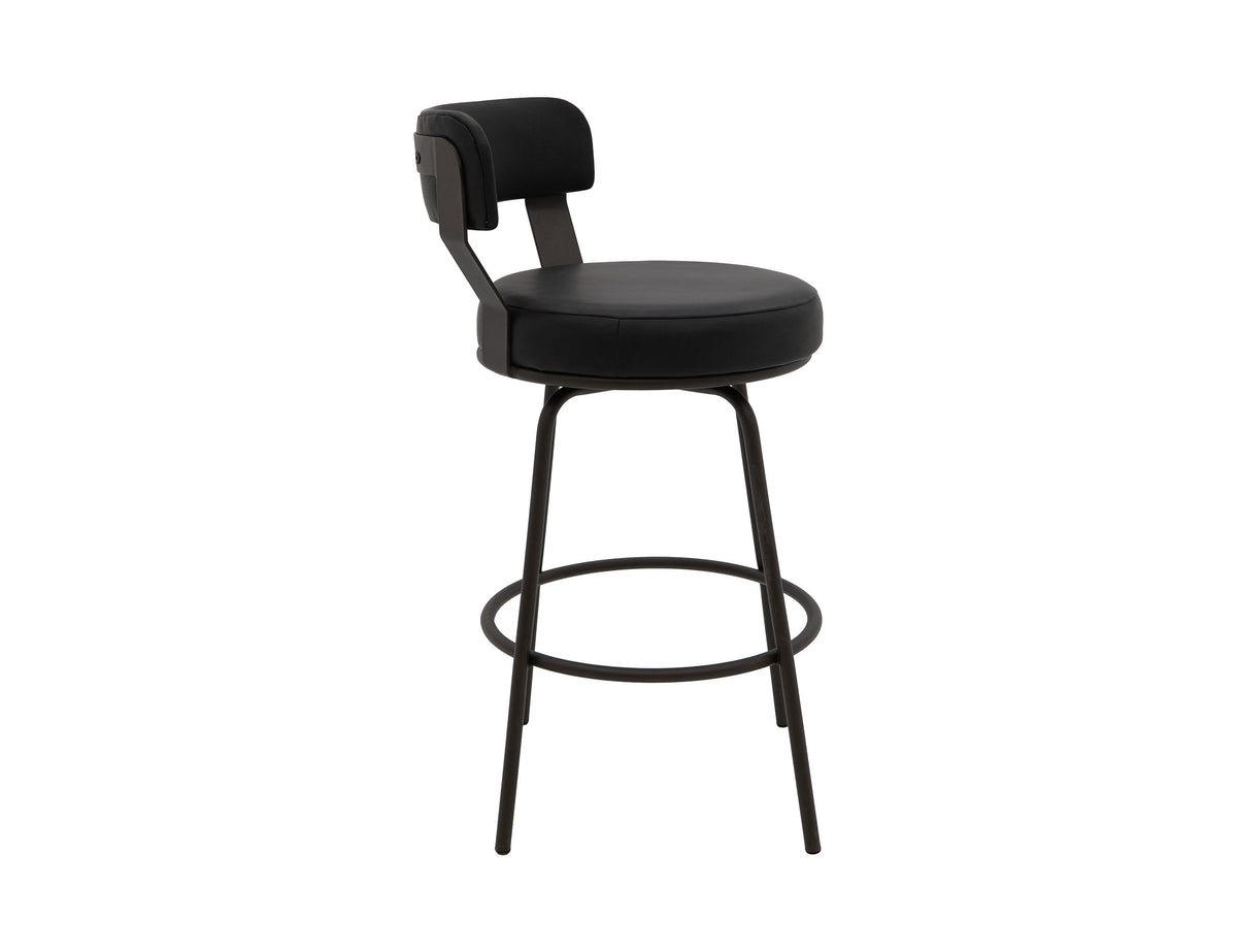Maison Upholstered Barstool, Wooden Frame & Metal Base, Barstool 24" - IUP701-BST24-216
