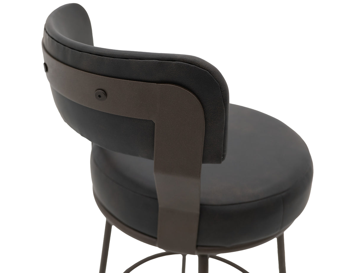Maison Upholstered Barstool, Wooden Frame & Metal Base, Barstool 24" - IUP701-BST24-216