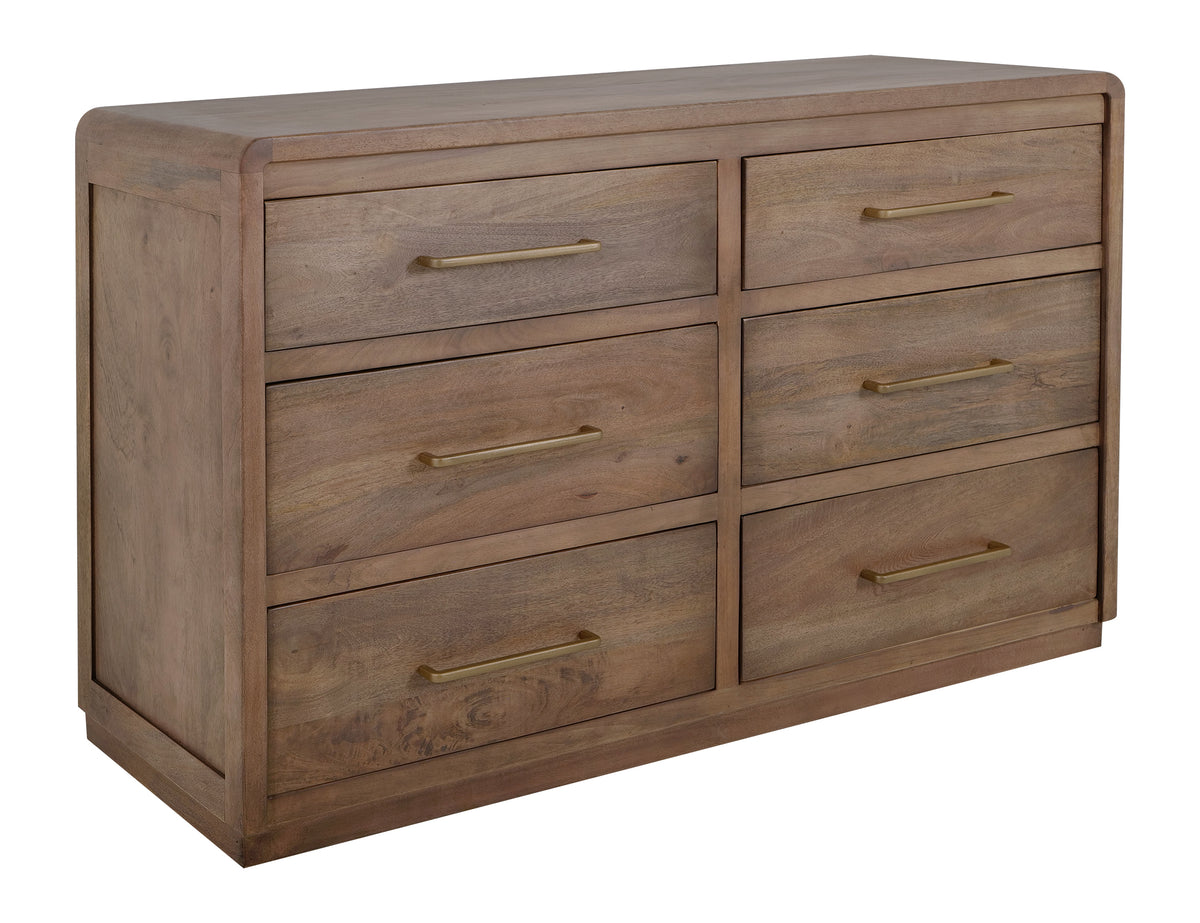 Mezquite Dresser, Brown, 6 Drawer - Mango/Melina & Engineered Melina