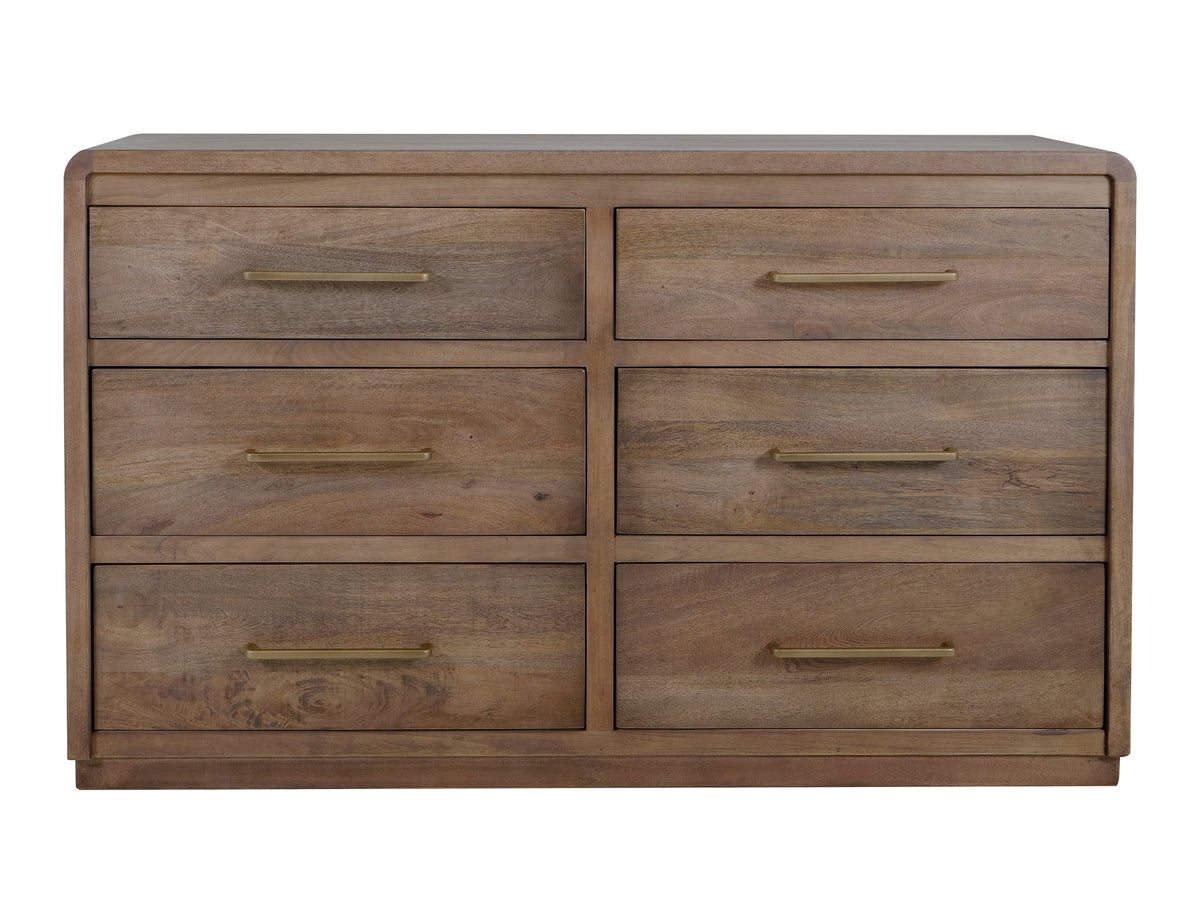Mezquite Dresser, Brown, 6 Drawer - Mango/Melina & Engineered Melina