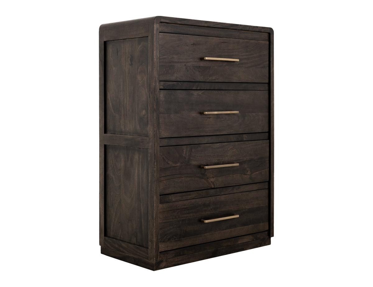 Dark Mezquite Chest, Black, 5 Drawer - IFD6631CHT