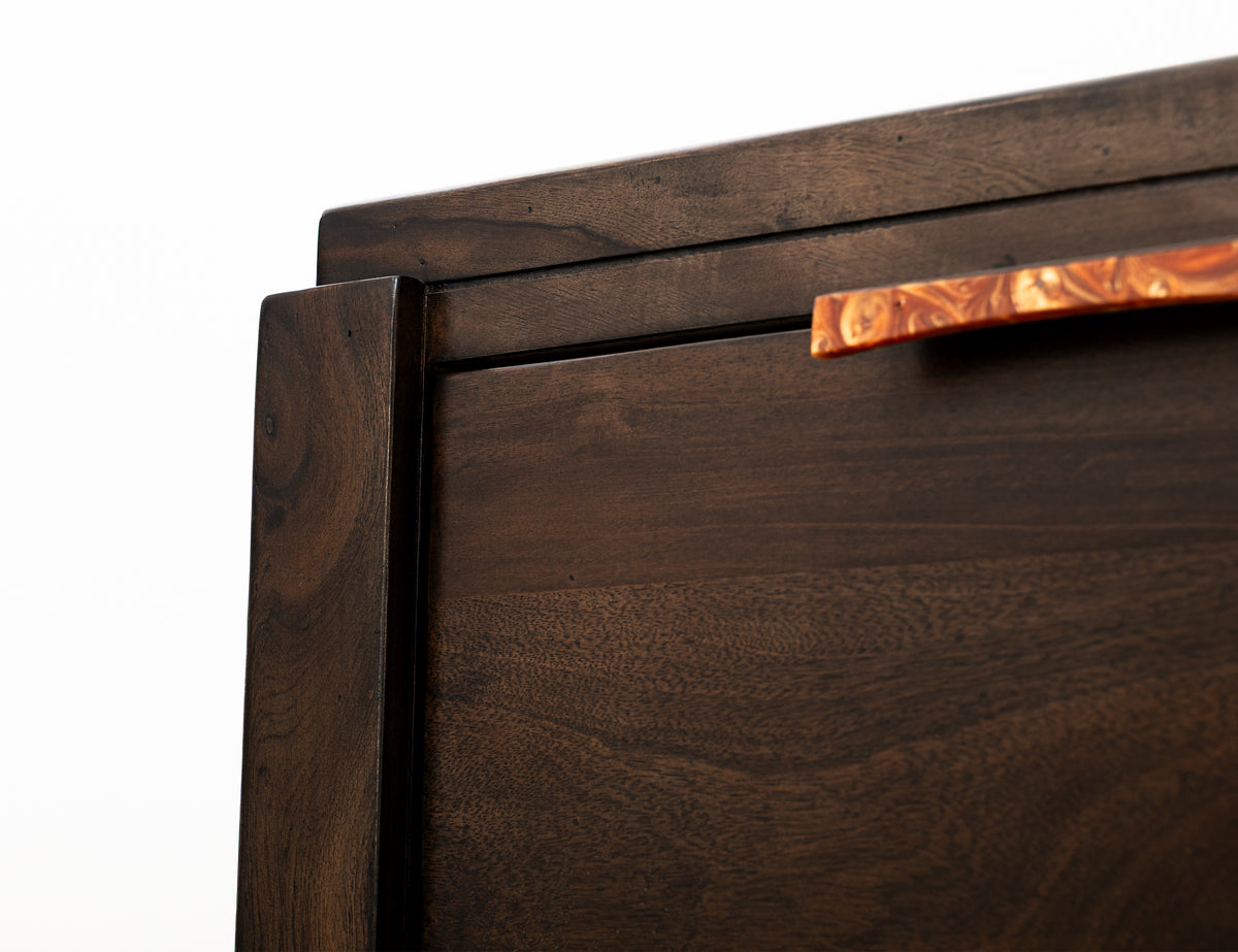 Raramuri Nightstand, Black, 2 Drawer