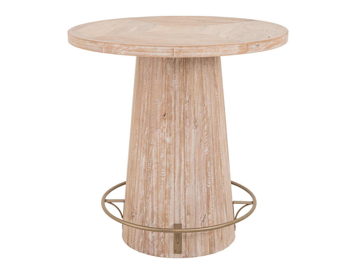 White Balam Bistro Table, White, Base