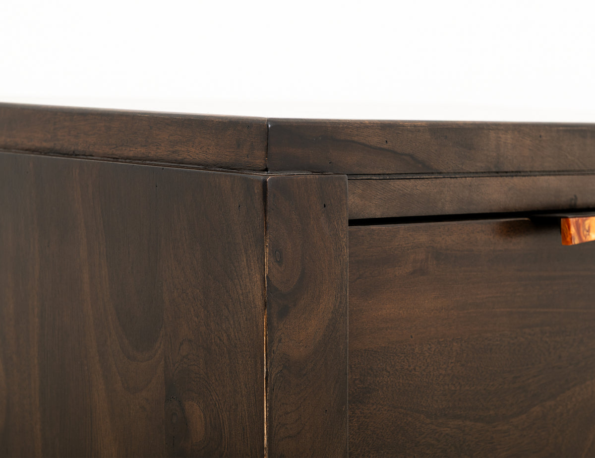 Raramuri Nightstand, Black, 2 Drawer