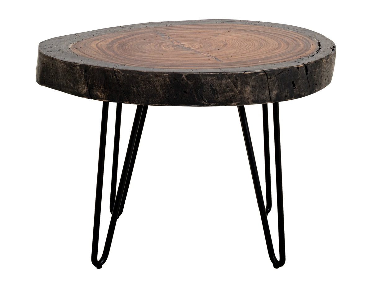 Parota Epoxy End Table, Live Edge - IFD8351ENDOR