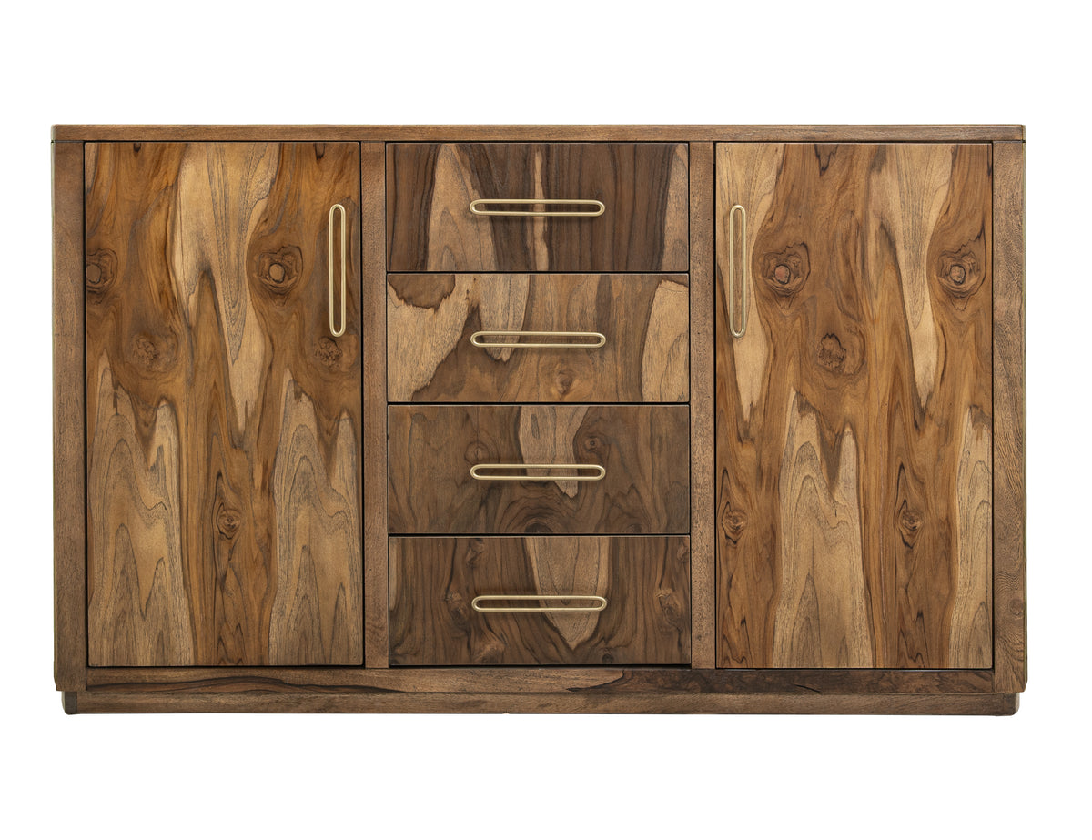 Balam Buffet, Brown, 4 Drawer & 2 Door