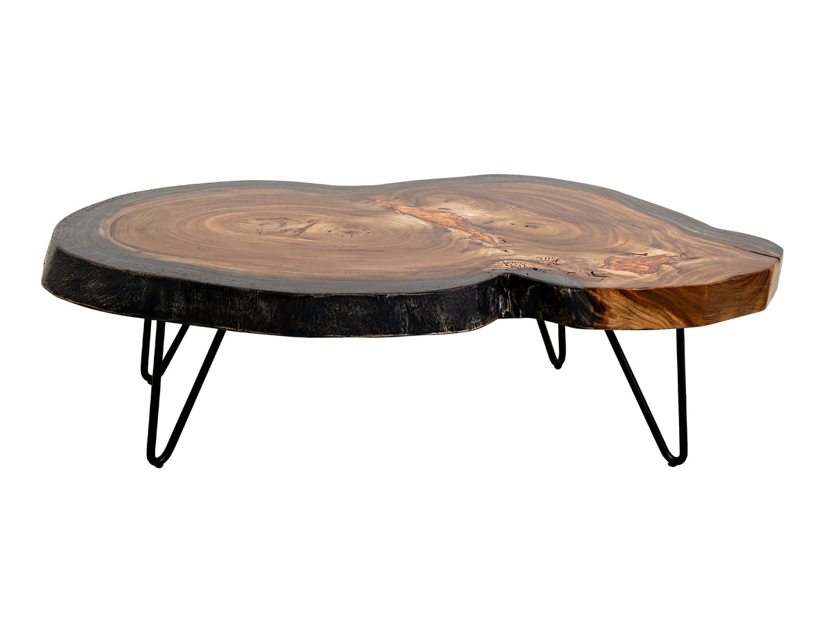 Parota Epoxy Cocktail Table, Live Edge - IFD8351CKTOR
