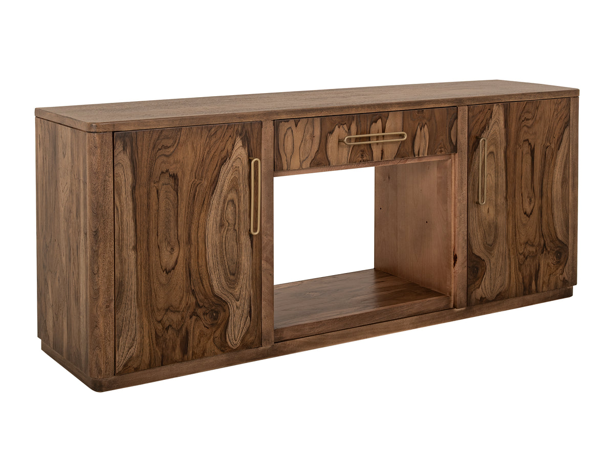 Balam TV Stand, Brown, 1 Drawer & 2 Door, TV Stand for Fireplace