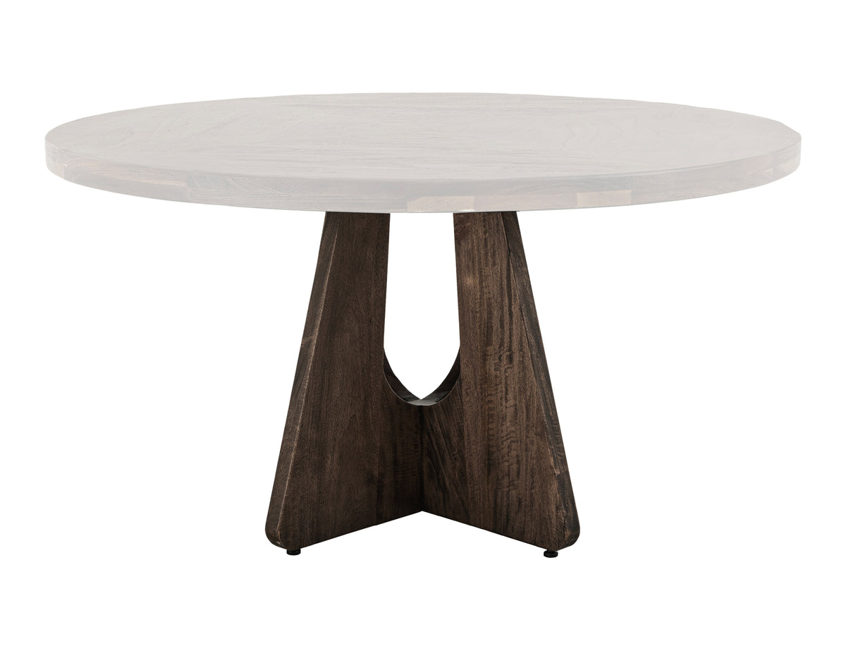 Balam Round Table, Brown, Cross Table Base