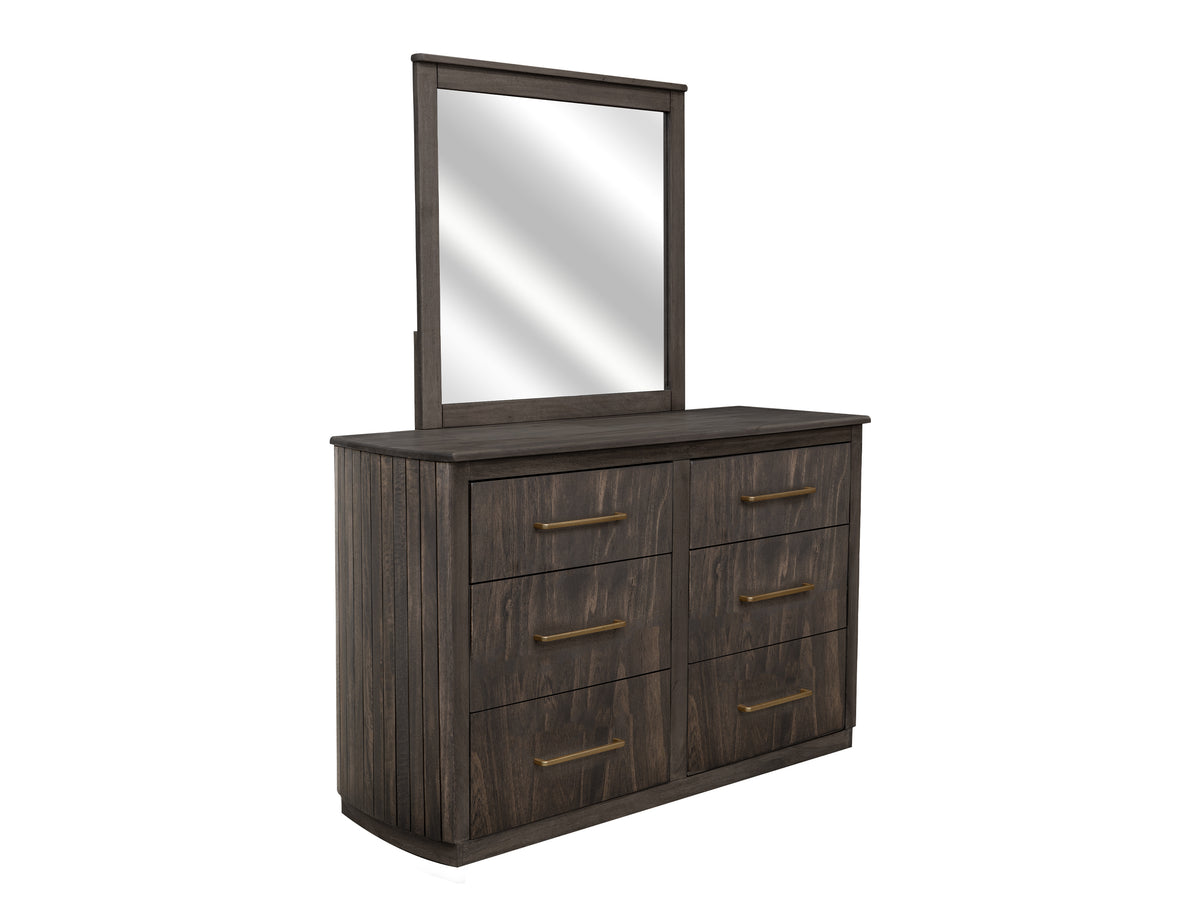 Dark Mezquite Dresser, Black, 6 Drawer - IFD6632DSR