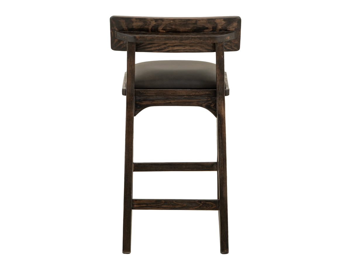 Balam Upholstered Barstool, Black, 24"