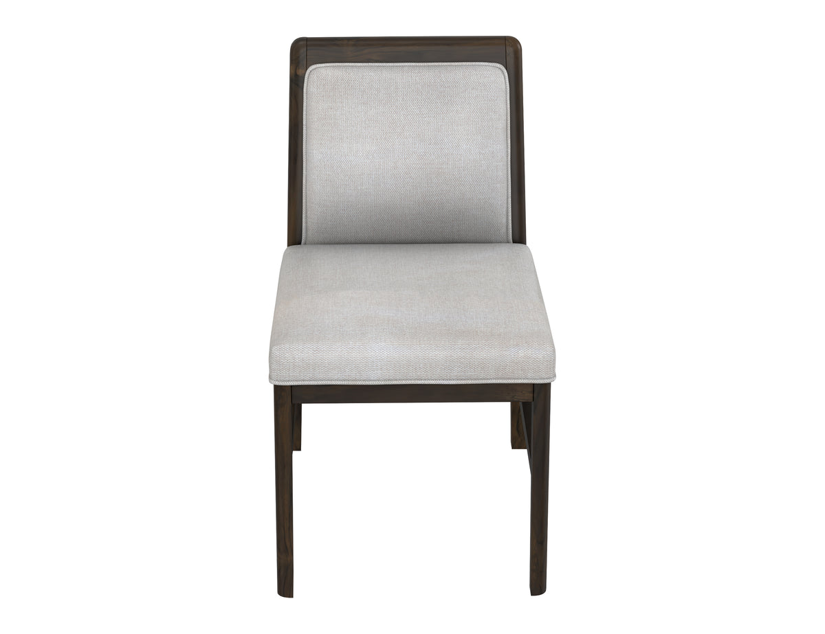 Dark Mezquite Upholstered Chair, Black, Wooden Chair - IFD6631CHU