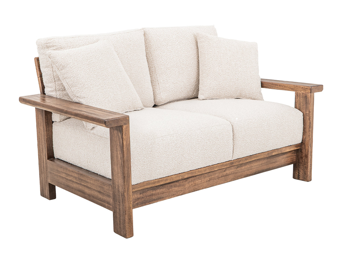 Duna Loveseat, Wooden Frame, Upolstered