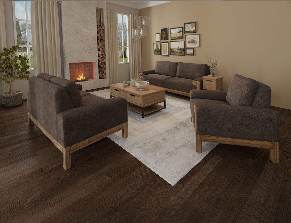 Sedona Sofa, Brown, Wooden Frame & Base - IUP966-SOF-212