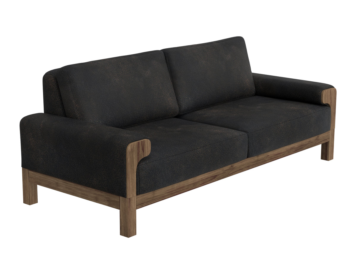 Sedona Sofa, Black, Wooden Frame & Base