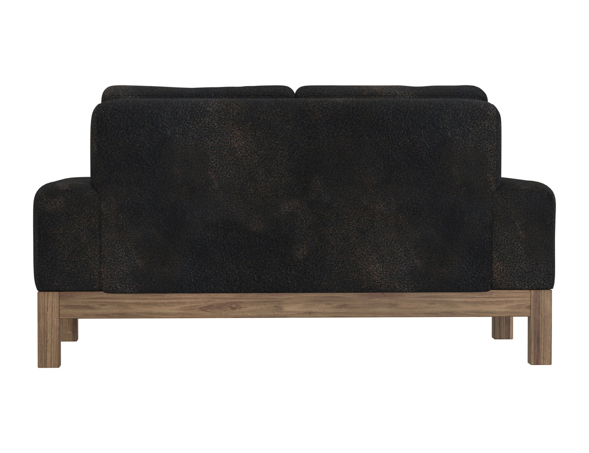 Sedona Loveseat, Black, Wooden Frame & Base