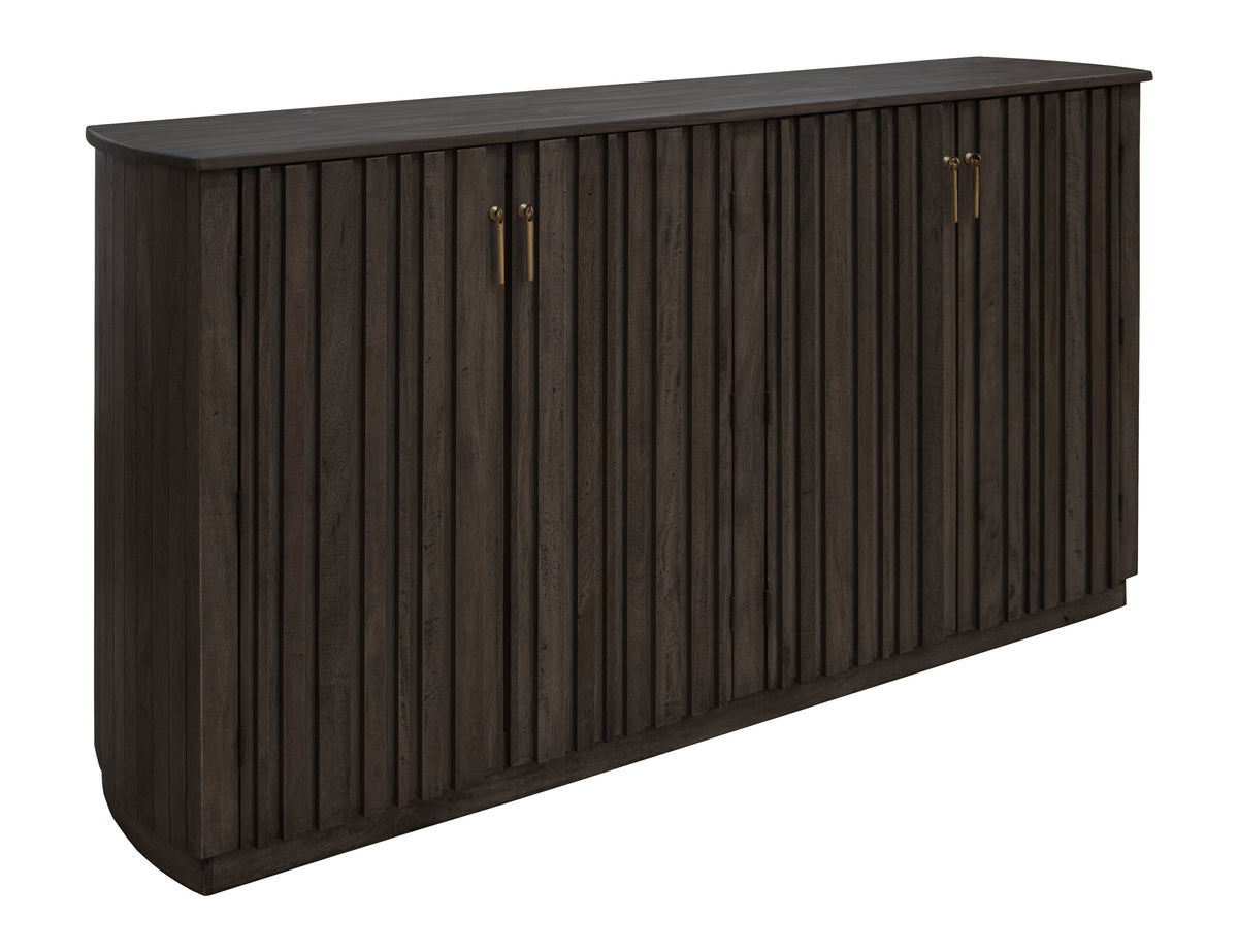 Dark Mezquite Console, Black, 4 Door