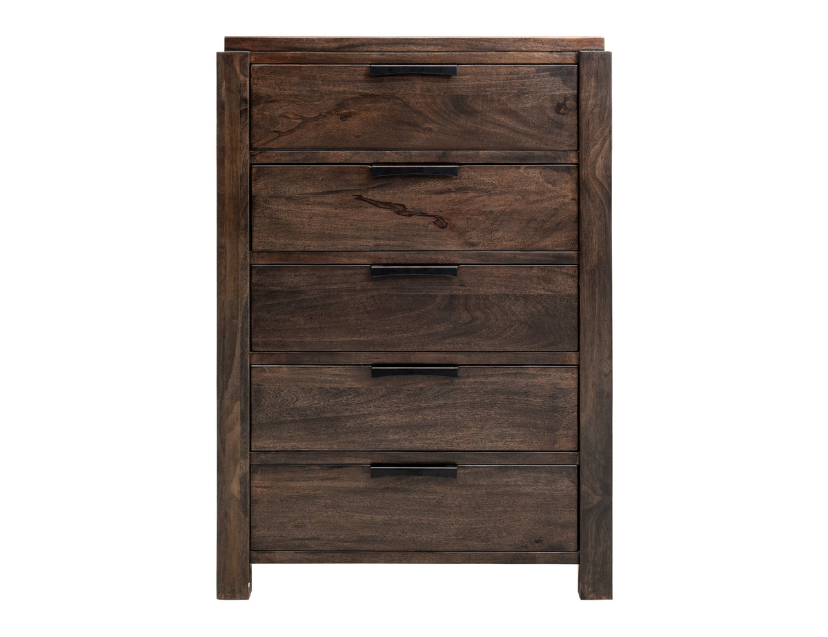 Raramuri Chest, Black, 5 Drawer