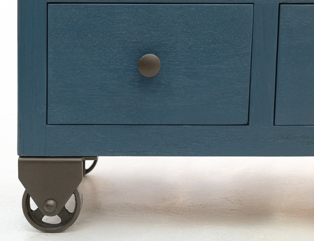 Oslo Console, Blue, 12 Drawer
