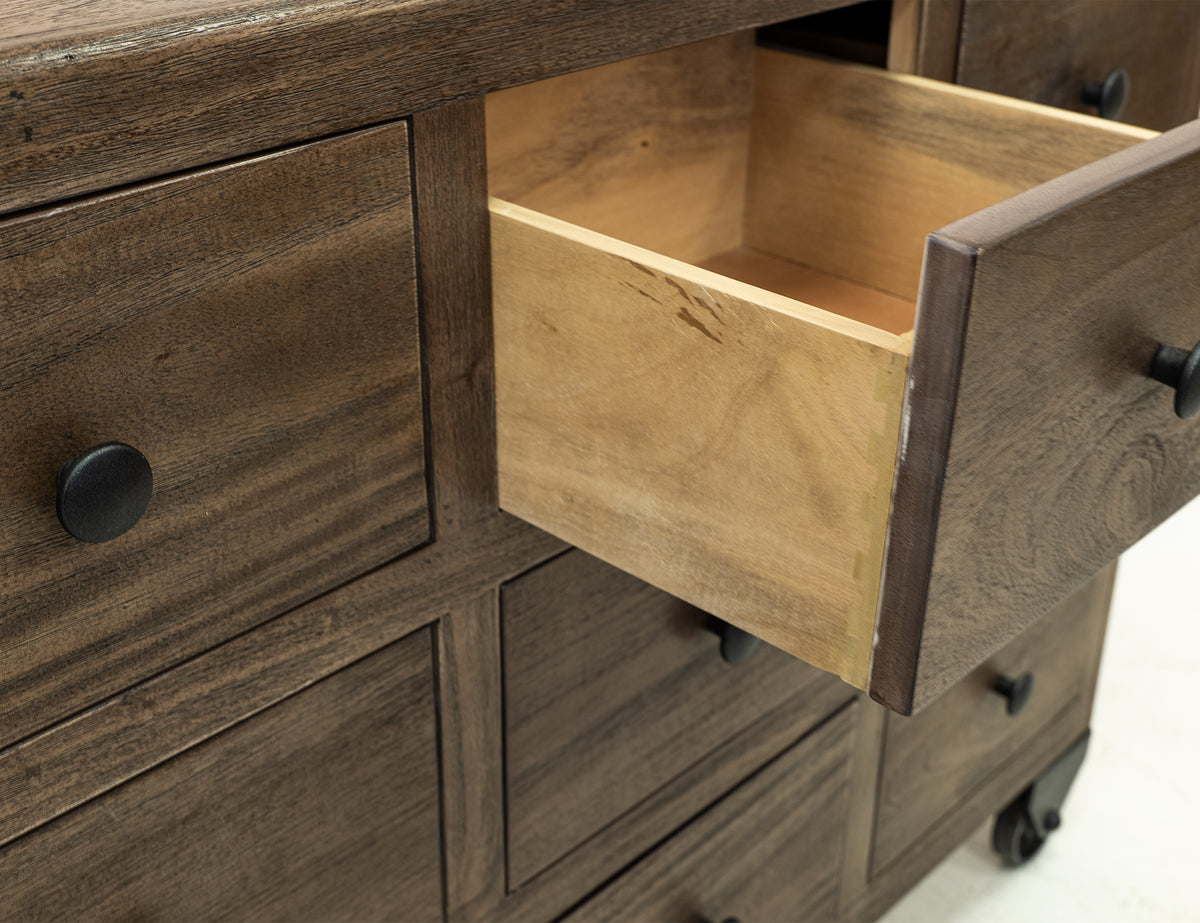 Oslo Console, Brown, 12 Drawer