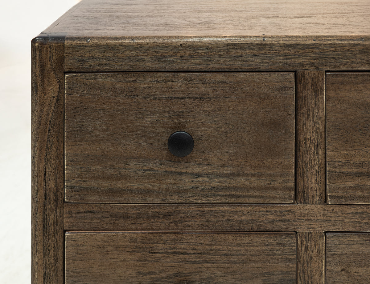 Oslo Console, Brown, 12 Drawer