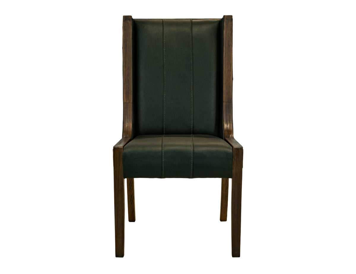 Balam Upholstered Chair, Black, (100% Leather)
