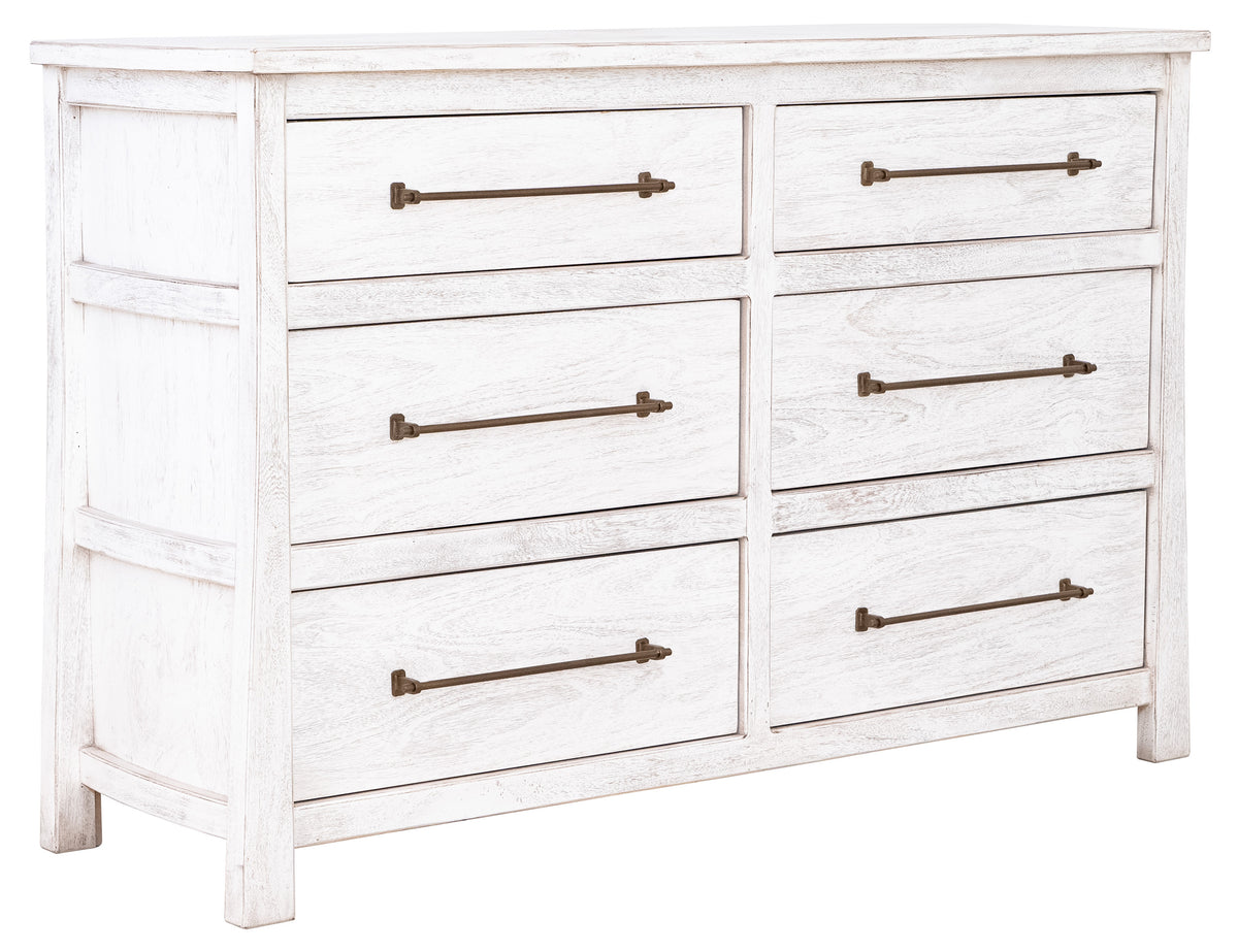 White Roots Dresser, 6 Drawer